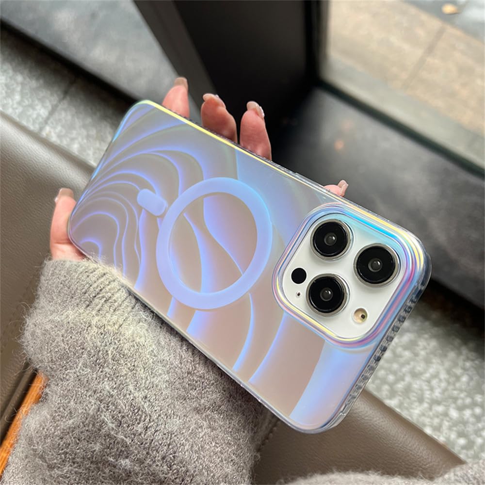Coque iPhone 13 Pro protection antichoc magnétique à motif laser dégradé Aurora - 7