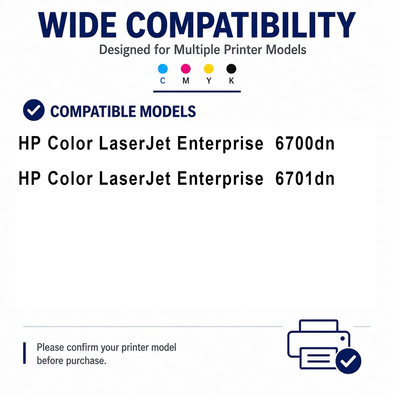 W2140Z Remplacement de Cartouche de Toner Compatible à Haut rendement pour W2140Z W2141Z W2143Z W2142Z avec la dernière Puce, Convient à l'imprimante Laser HP Enterprise 6700dn 6701dn