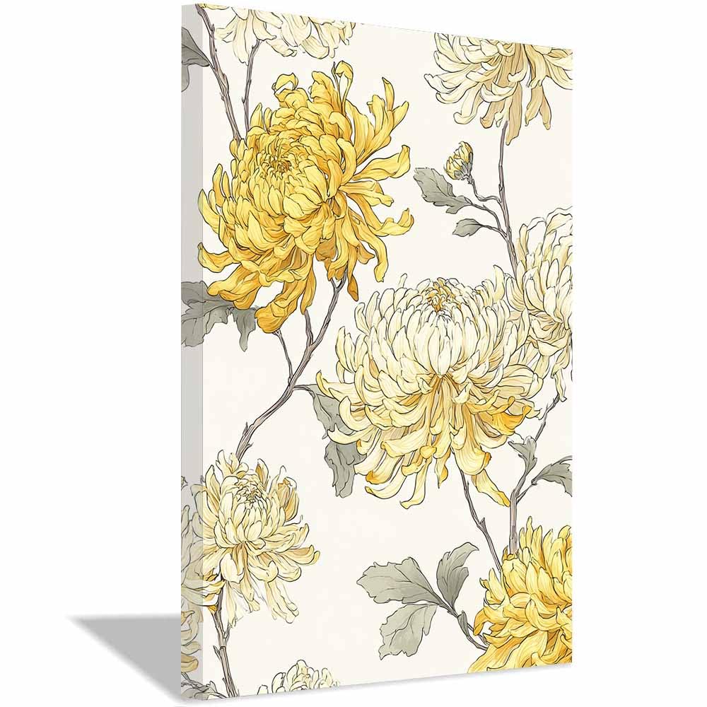 Tableau végétal chrysanthèmes pour illuminer votre intérieur - 8