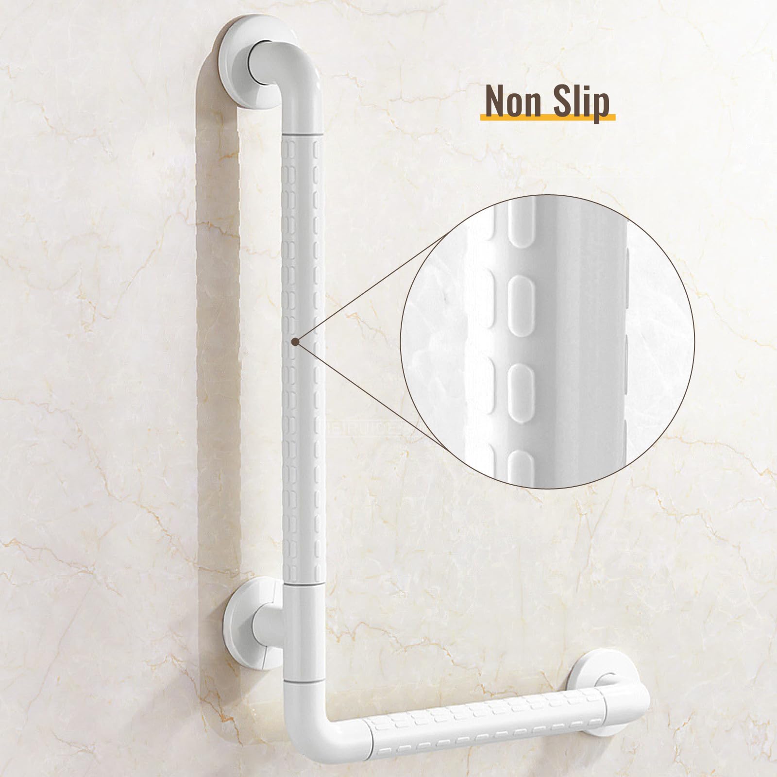 Asidero Ducha Acero Inoxidable 70 CM Manija de la Ducha Apoyo Asidero para Baño Asa Bañera Antideslizante portátil Barra de seguridad baño para inodoro, baño, bañera
