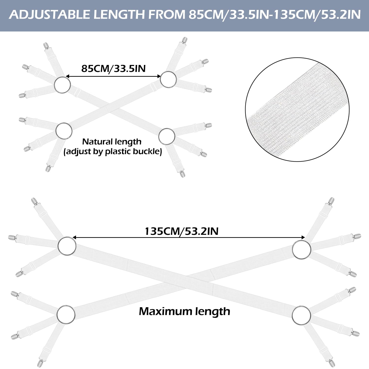 SUBTAVIK 2 Pcs Bed Sheet Clips - Image 2