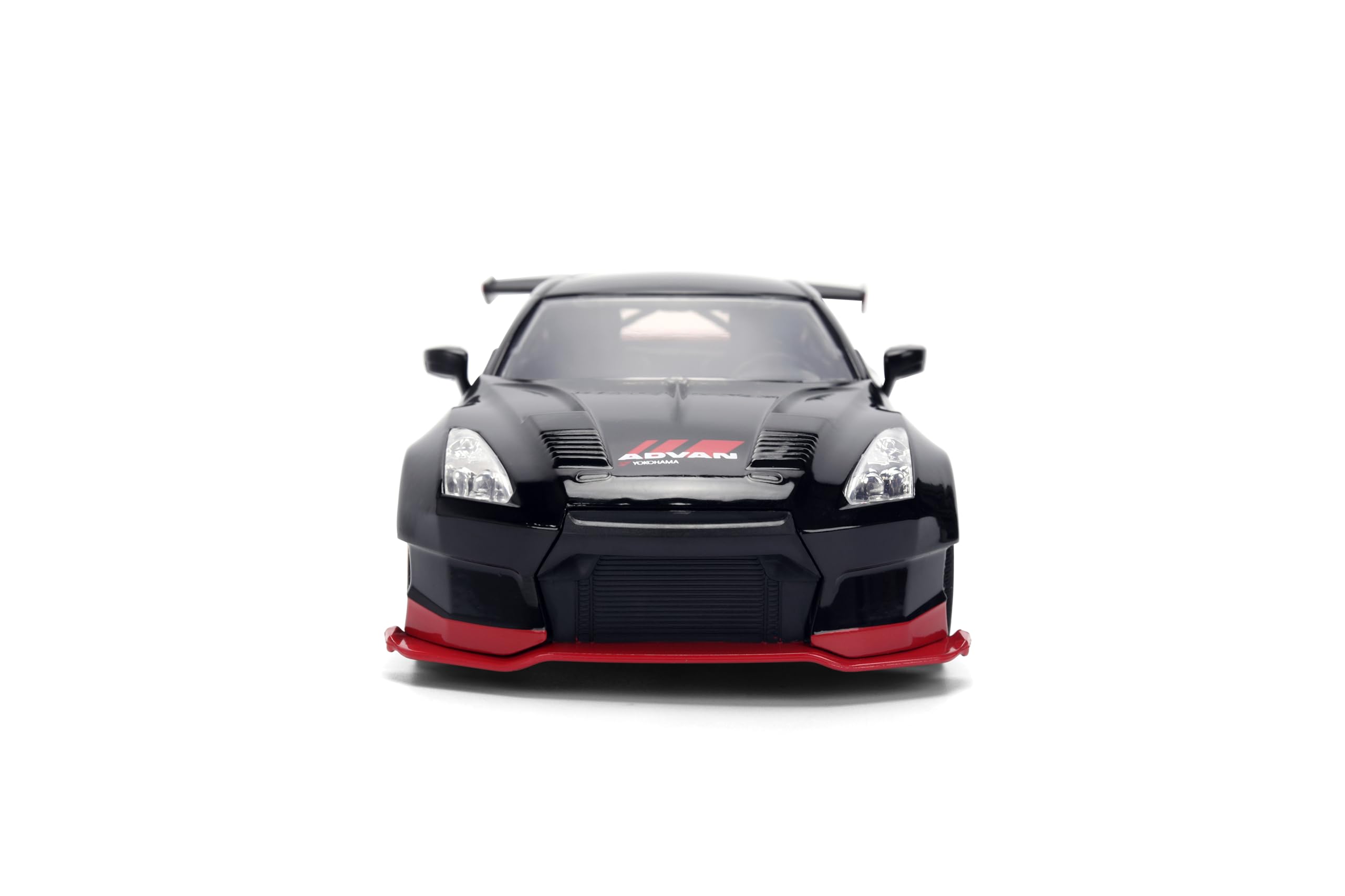 Jada 2009 Nissan GT-R Ben Sopra HSK Advan, Schwarz/Rot Toys 37022-1/24 Druckguss-Modellauto