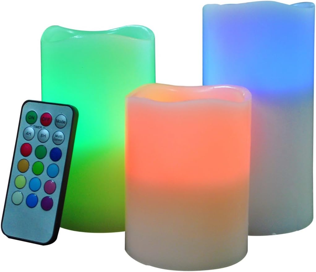 UBC Color Changing Flameless Candles Multi Colorful