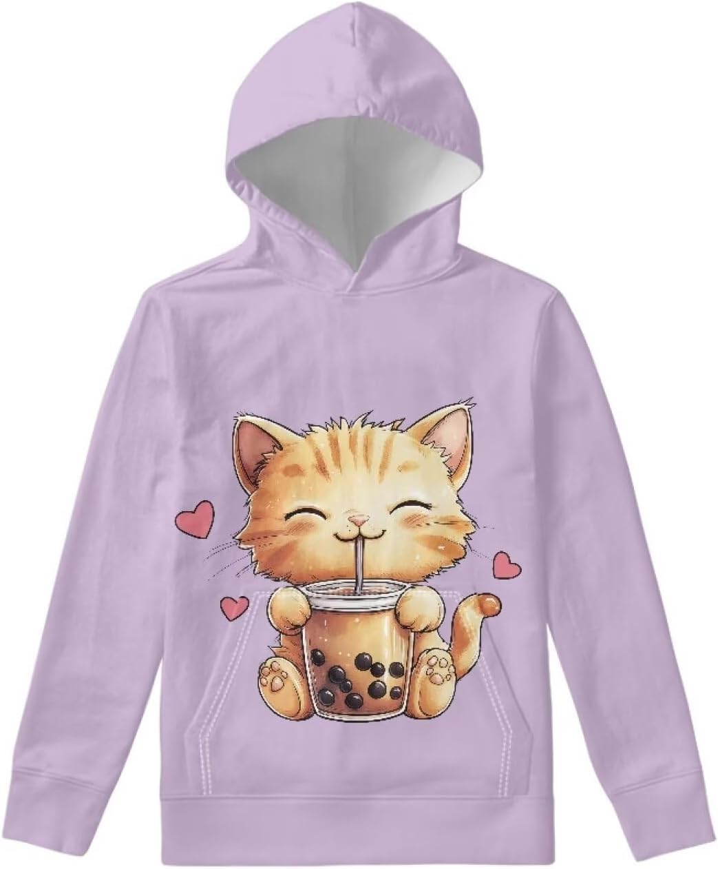 JEOCODY Hoody Sweatshirt Unisex Kids Cute Long Sleeve Pocket Pullover