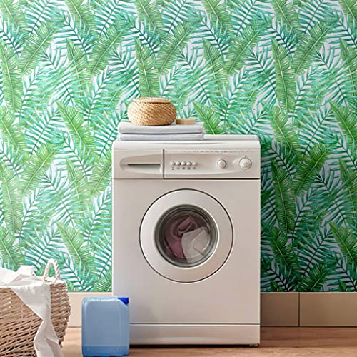 Arthome Peel And Stick Wallpaper Tropical Palm Leaves Self-Adhesive Contact Paper 17"X120" Removable Decorative Vinyl Wall Paper For Bedroom,Living Room,Cabinet Countertop,Shelf Liner,Wall Covering #TOP4