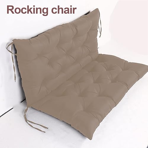 Miniatura 6 de Cojines de repuesto para columpio con respaldo, 3 plazas, antideslizantes e impermeables, cojines para columpio al aire libre, sofá biplaza/banco de