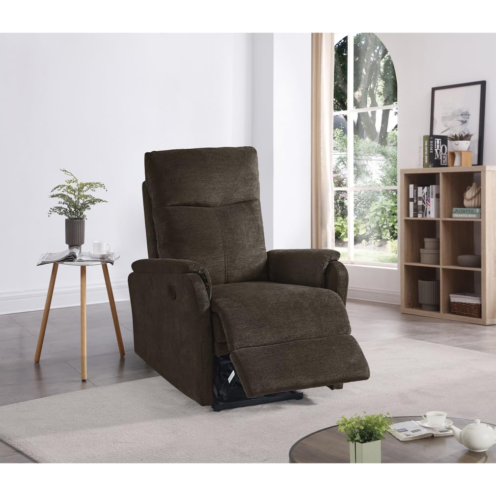Power Recliner Chair, Upholstered Lounge Chair with USB Charge Port & Extending Footrest & Adjustable Backrest, Ergonomic Single Sofa Chair for Living