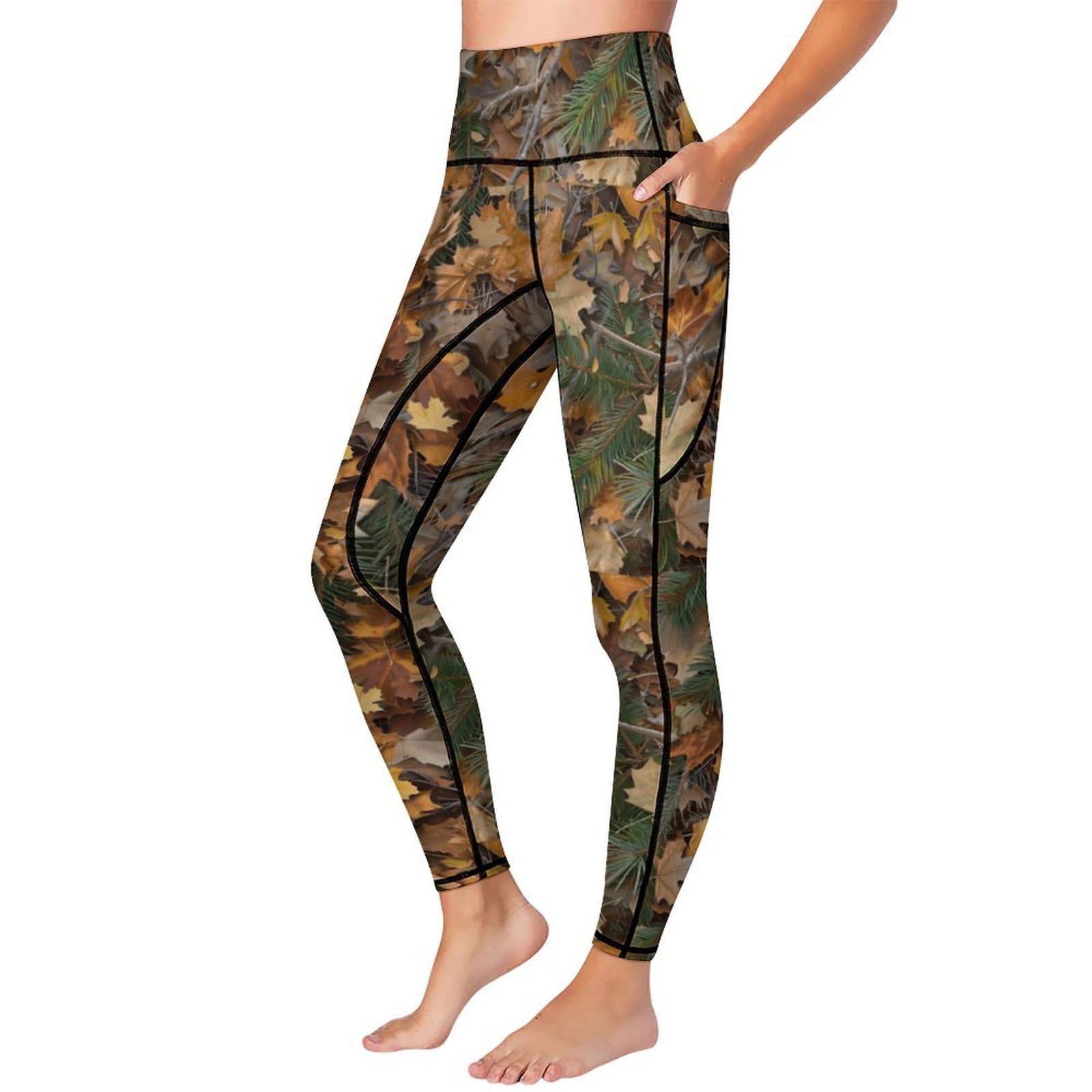 Leggings mit 2 Taschen für Damen, hohe Taille, Bauchkontrolle, Workout, Laufen, Yogahose für Mädchen