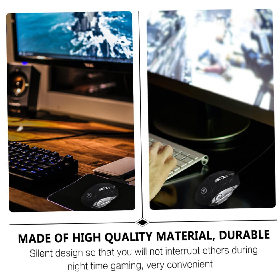 Ratón gaming silencioso con cable USB e iluminación para PC 4