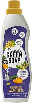 Marcel's Green Soap - Washing Liquid Amber & Ylang Ylang - White and coloured laundry - Vegan - Refillable - 23 washes - 1L