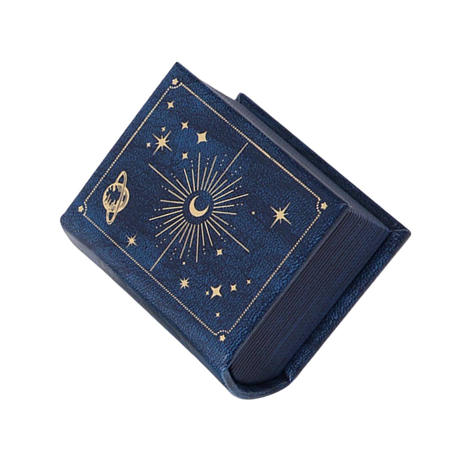 RAFGALDEX User Friendly PU Leather Rings Box Sophisticated Book Styles Jewelry Case Organizers for Wedding Rings and Keepsakes Vintage Box