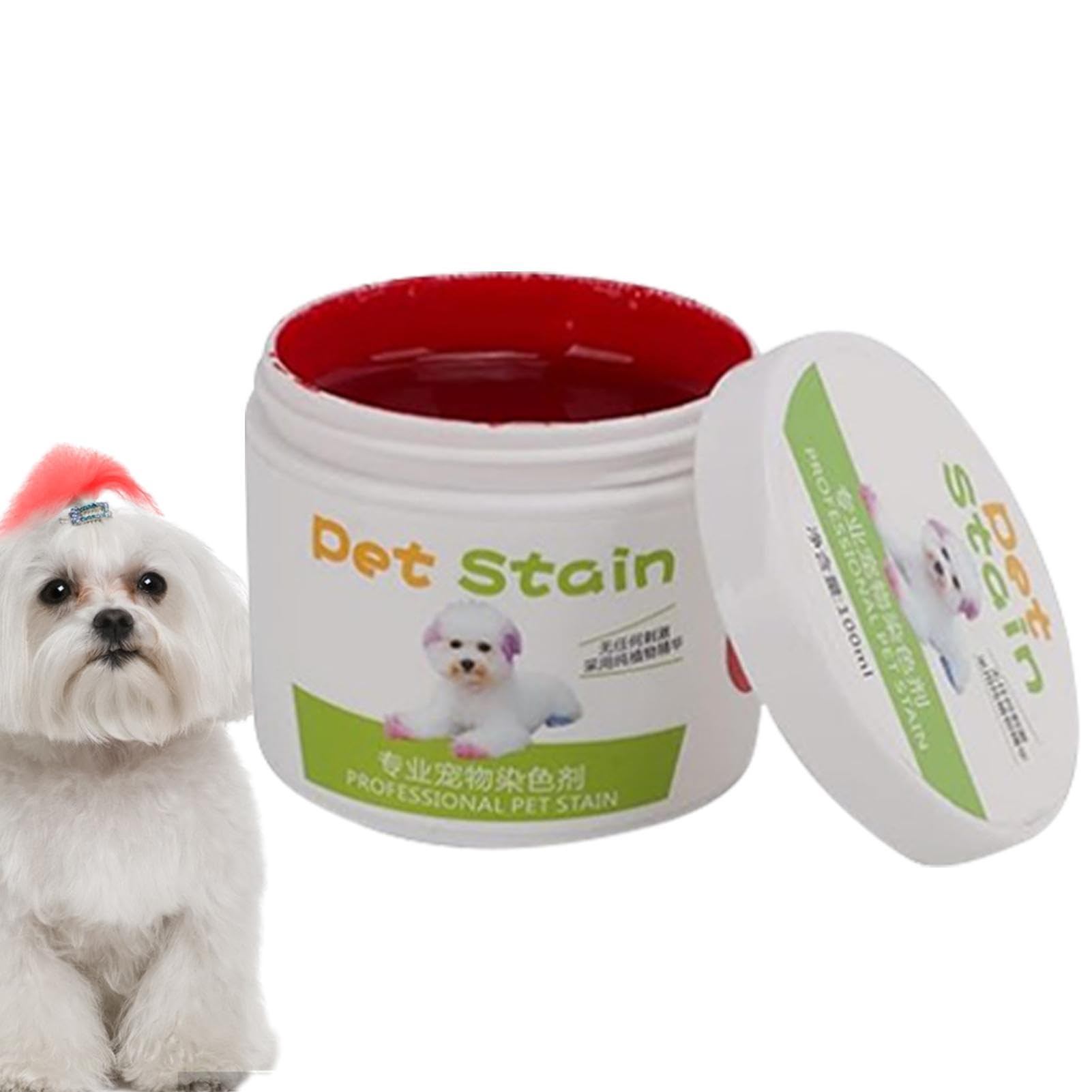 Dirfuny Dog Hair Dye, Pet Hair Dye Safely Used by Grooming Salons for a Decade, Pet Safe Dye, Bright Color for Dogs Cats and Horses, 100g