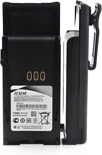 Miniatura 4 de ROWSHEP Paquete de 2 baterías de repuesto de radio bidireccional Ni-MH HNN9049 de 7.2 V 1200 mAh para Radius P-1225 P1225 LS, Radius P1325, MTP700,
