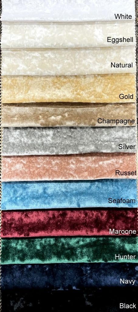 Champagne Riverdale Crushed Velvet Fabric Cut by The Yard, 118 Inch. in Width, Ideal for Upholstery for Coaches and Chairs, Drapery, Pillows, Slipcovers, Tablecloths, Sewing, DIY, Arts & Crafts Etc