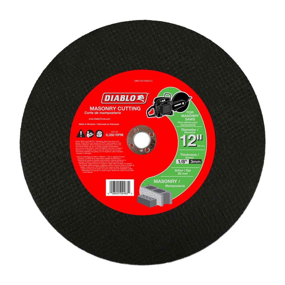 Freud Diablo DB MSNRY HISPEED CO disque brique et parpaing 12 pouces