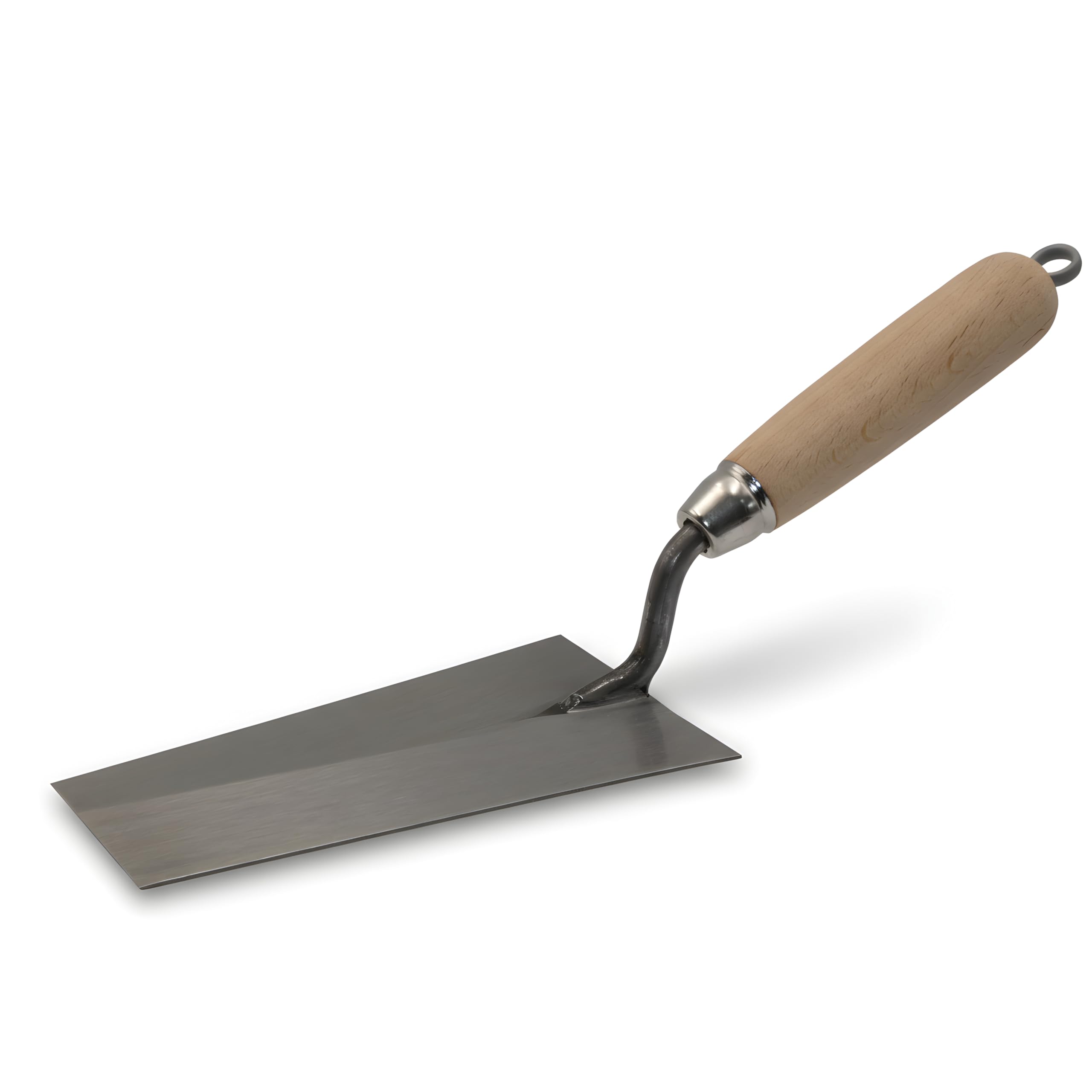 DEWEPRO® Lot de 3 truelles de nettoyage Forme bernoise 145 x 80 x 55 mm – Petite truelle de maçon avec lame en acier et manche en bois – Truelle de stucage pour travaux manuels précis
