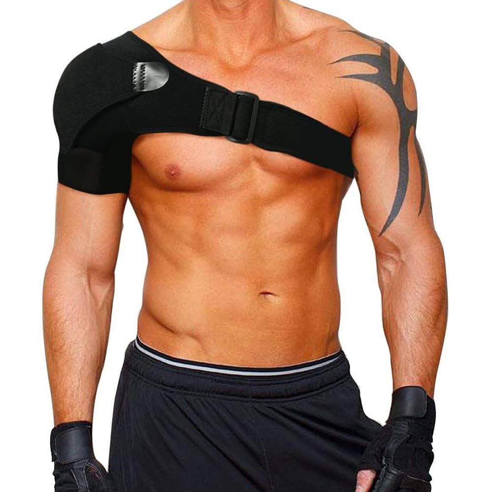 MEIION Neuleben Recover - Tutore per spalla regolabile in neoprene, per stabilità e sollievo dal dolore in artrite, lussazione, unisex, per spalla sinistra/destra