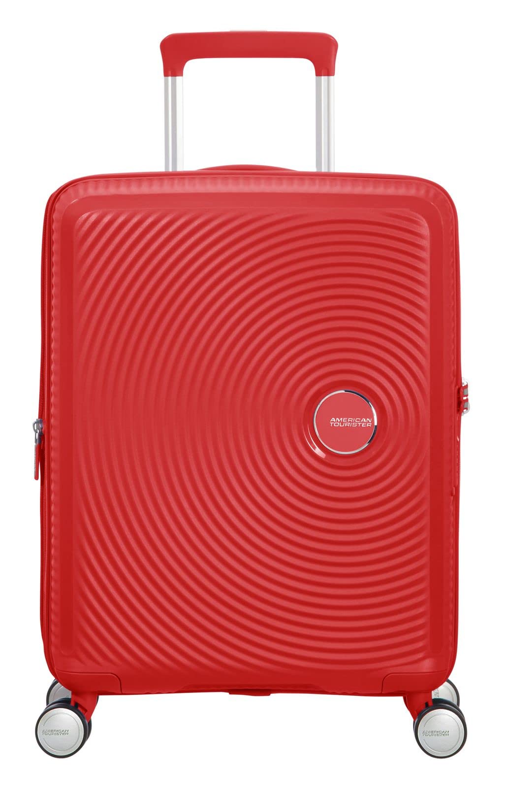 American Tourister Soundbox - Trolley S Espandibile Bagaglio a Mano, 55 cm, 35.5/41 L, Rosso (Coral Red)