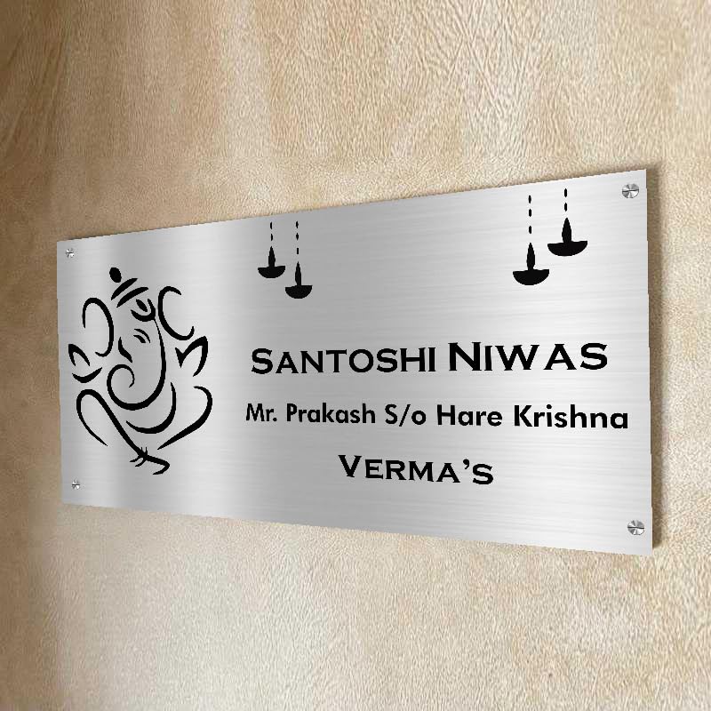 Personalized Handmade Door Name Plate - Elegant Custom Sign for H...