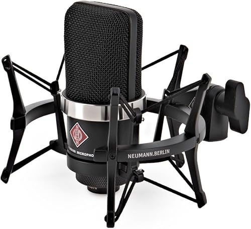 Neumann TLM 102 Juego de estudio de micrófono de condensador cardioide negro con montaje de choque MT