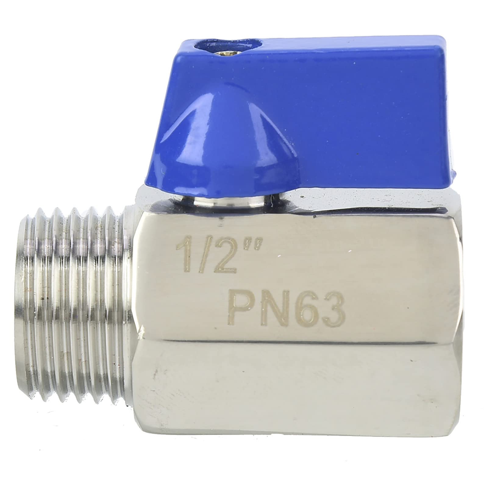 Respicefinem Stainless Steel Bspp Male Female Way Shut Off For Water Pipe Connection Type ([Internal and external thread M/F] 1/2)