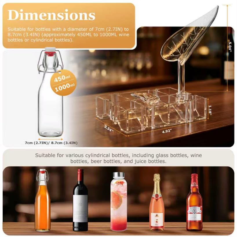 Soporte Modular de Acrílico para Botellas de Vino 2 Piezas miniatura 2