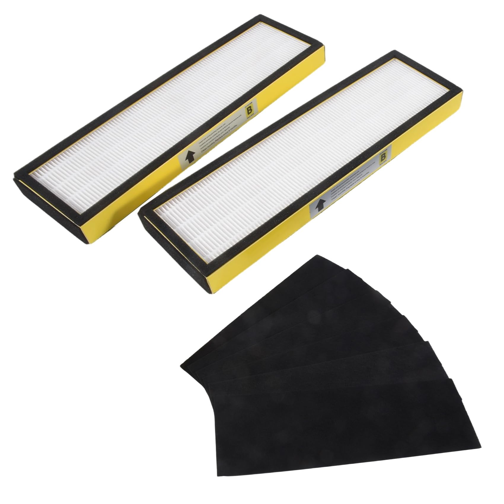 Vjsujehgy FLT4825 Replacement Filter for Germ Guardian Air Purifier, for AC4825 AC4850, 2 True HEPA + 8 Carbon Filters