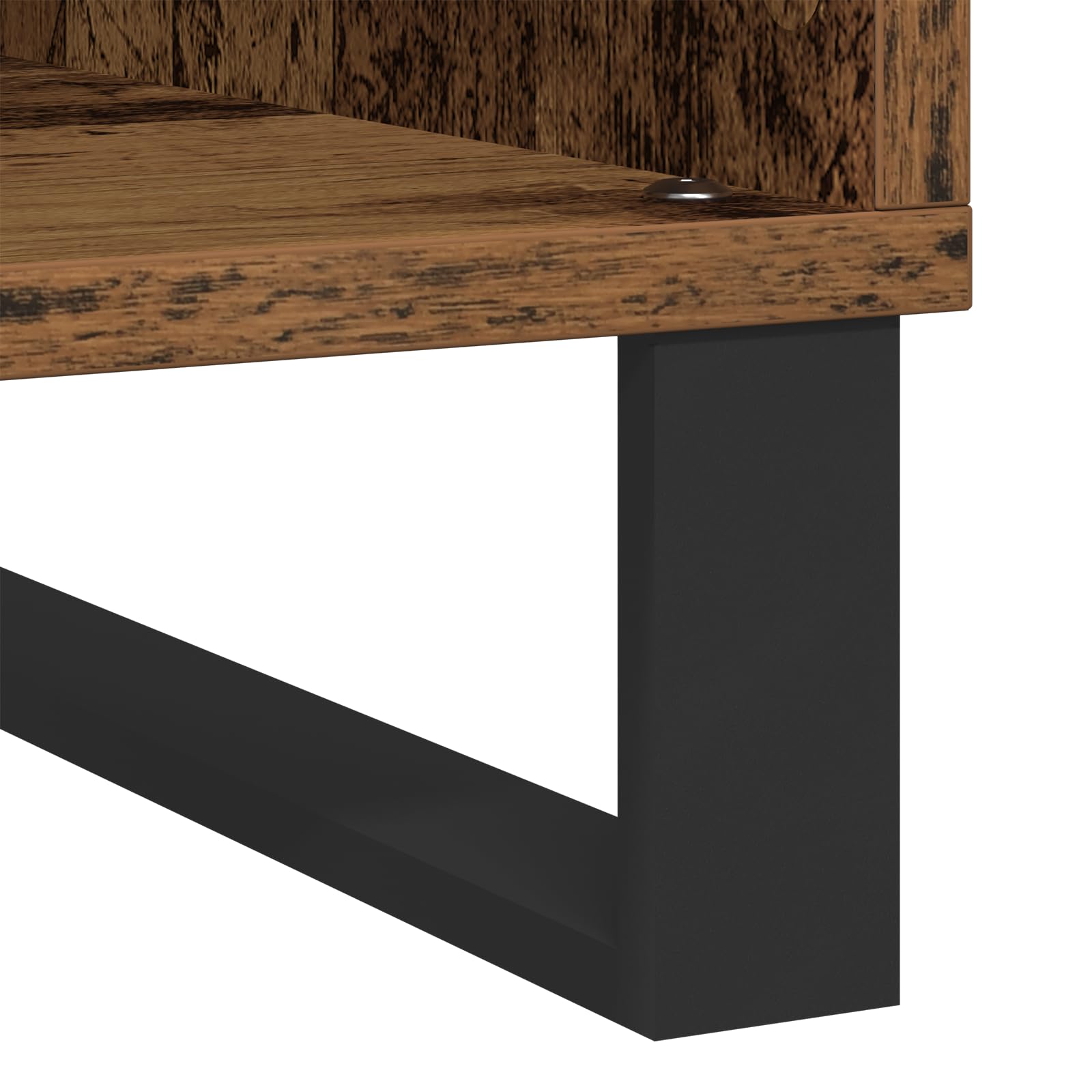 Armario para discos de vinilo con estante de madera de roble Artisan, 84,5 x 38 x 89 cm, 4 estantes, mueble multimedia para salón, vinilo, CD, DVD, alta fidelidad, almacenamiento y orden