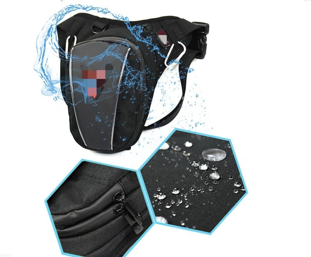 Bolsa Pierna Moto, Pernera Moto Bolsa Lateral Multifuncional for Motocicleta, Impermeable, for Ocio al Aire Libre, riñonera for(Matte Gray)