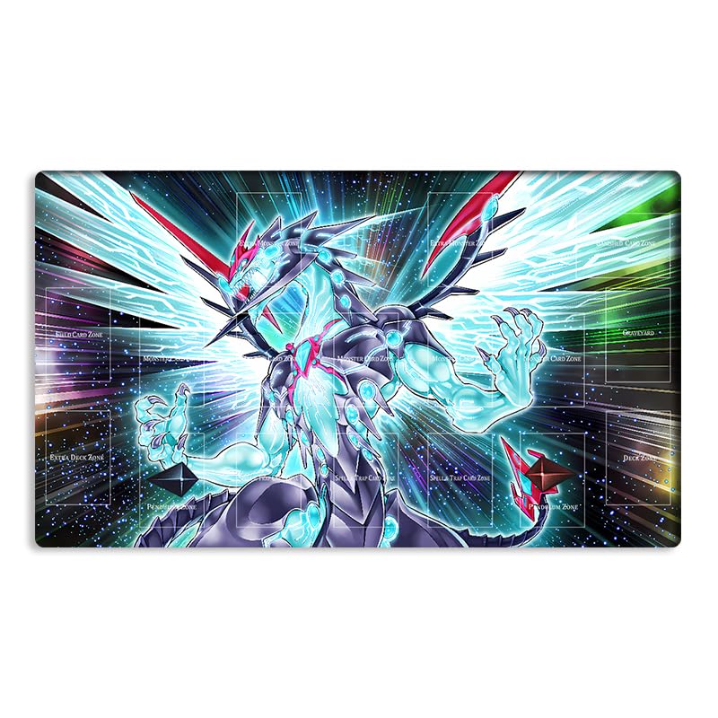New Mlikemat Playmat Galaxy-Eyes Photon Dragon TCG CCG OCG Trading Card Game Mat Table Pad with Zones + Free Bag (YG001-092-A) — image 1