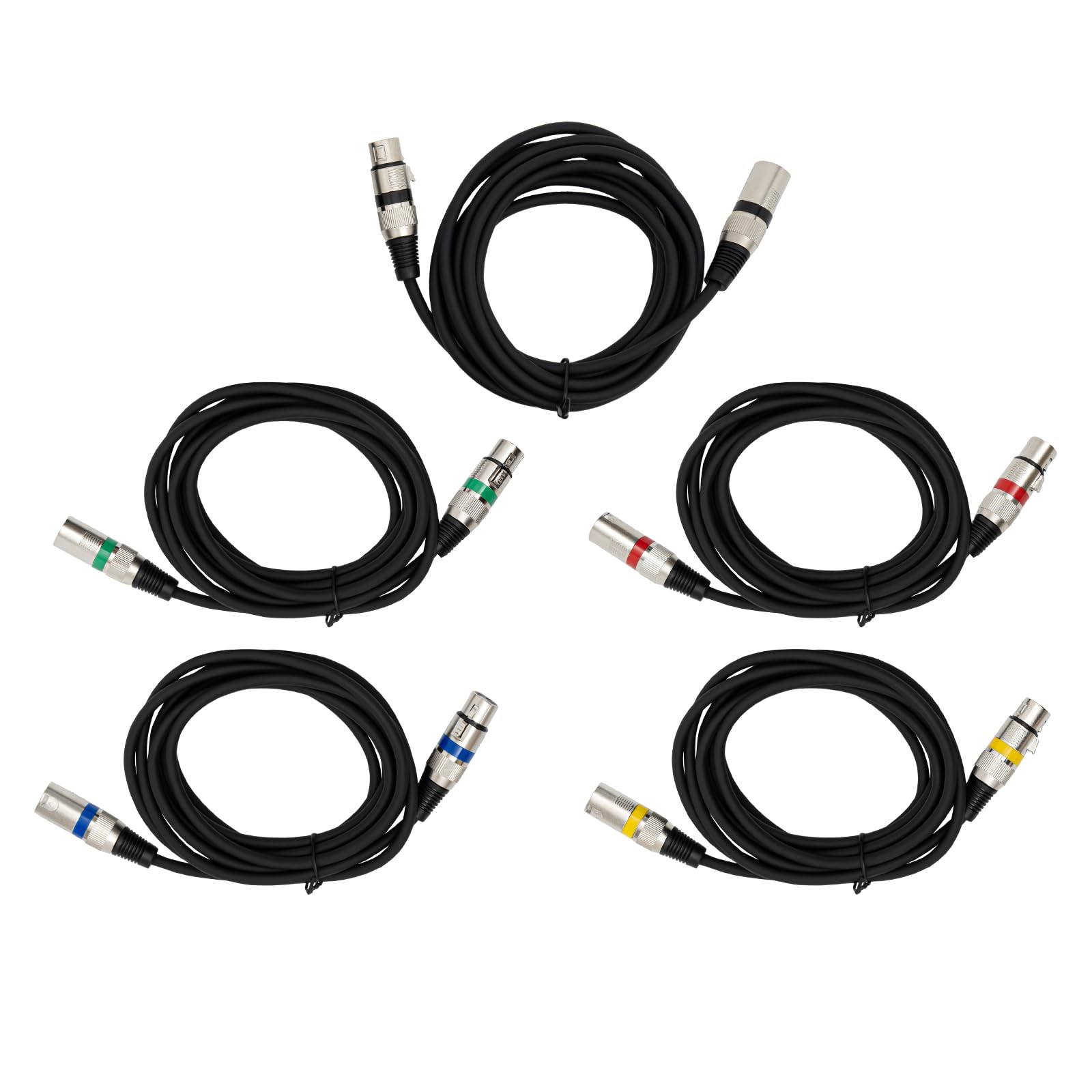 XLR kabel mikrofonowy, RVPE kabel mikrofonowy audio, 16 x 0,15 BS, do oświetlenia scenicznego, kabla komunikacyjnego DMX, zasilania fantomowego, urządzeń nagrywających (5, 3 m)