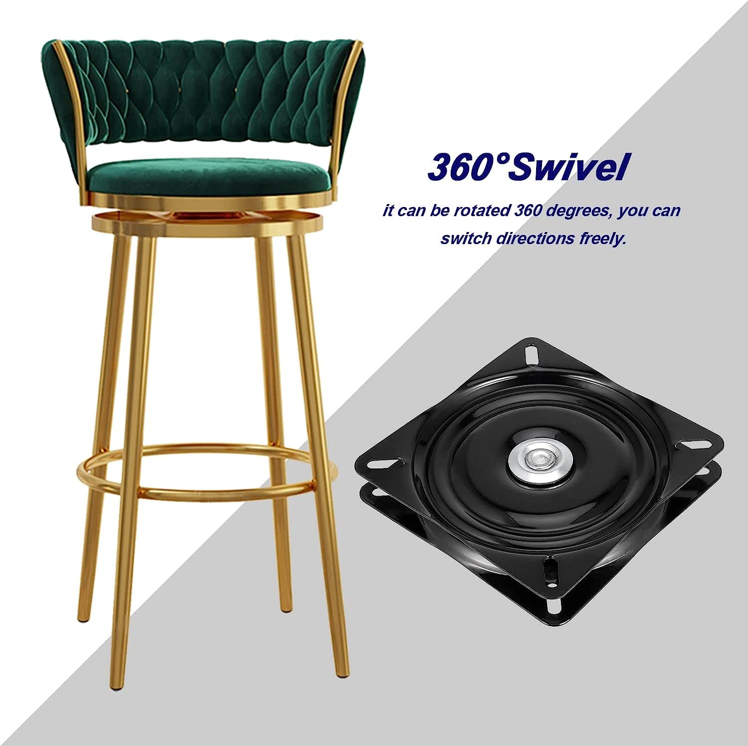 Amazon.co.jp: 回転バースツール 1/2/3/4 セット、織り背もたれ付き