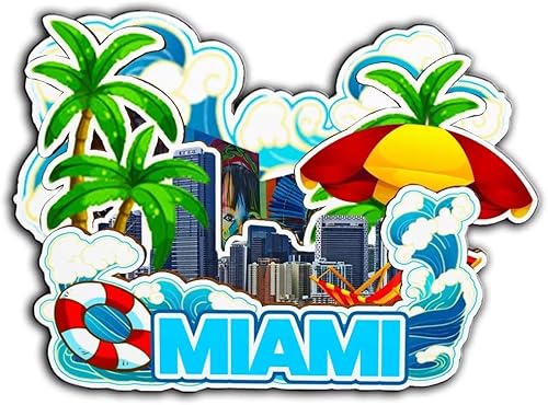 Miami Florida USA Magnet Fridge Magnet Wooden 3D Landmarks Travel Collectible Souvenirs Decoration Handmade -2643