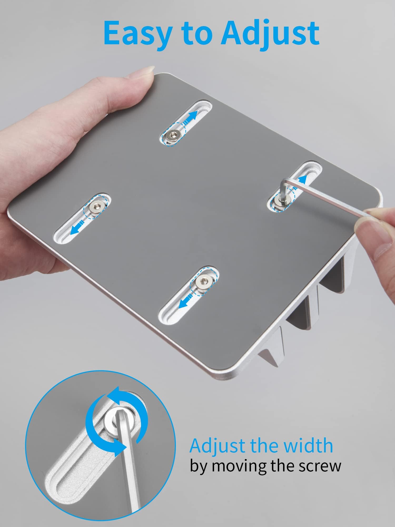 JARLINK (Upgraded Dock Version) Vertical Laptop Stand, Double Desktop Stand Adjustable Laptop Holder (up to 17.3 inches) Compatible with All MacBook Pro/Air/Microsoft Surface (Silver)