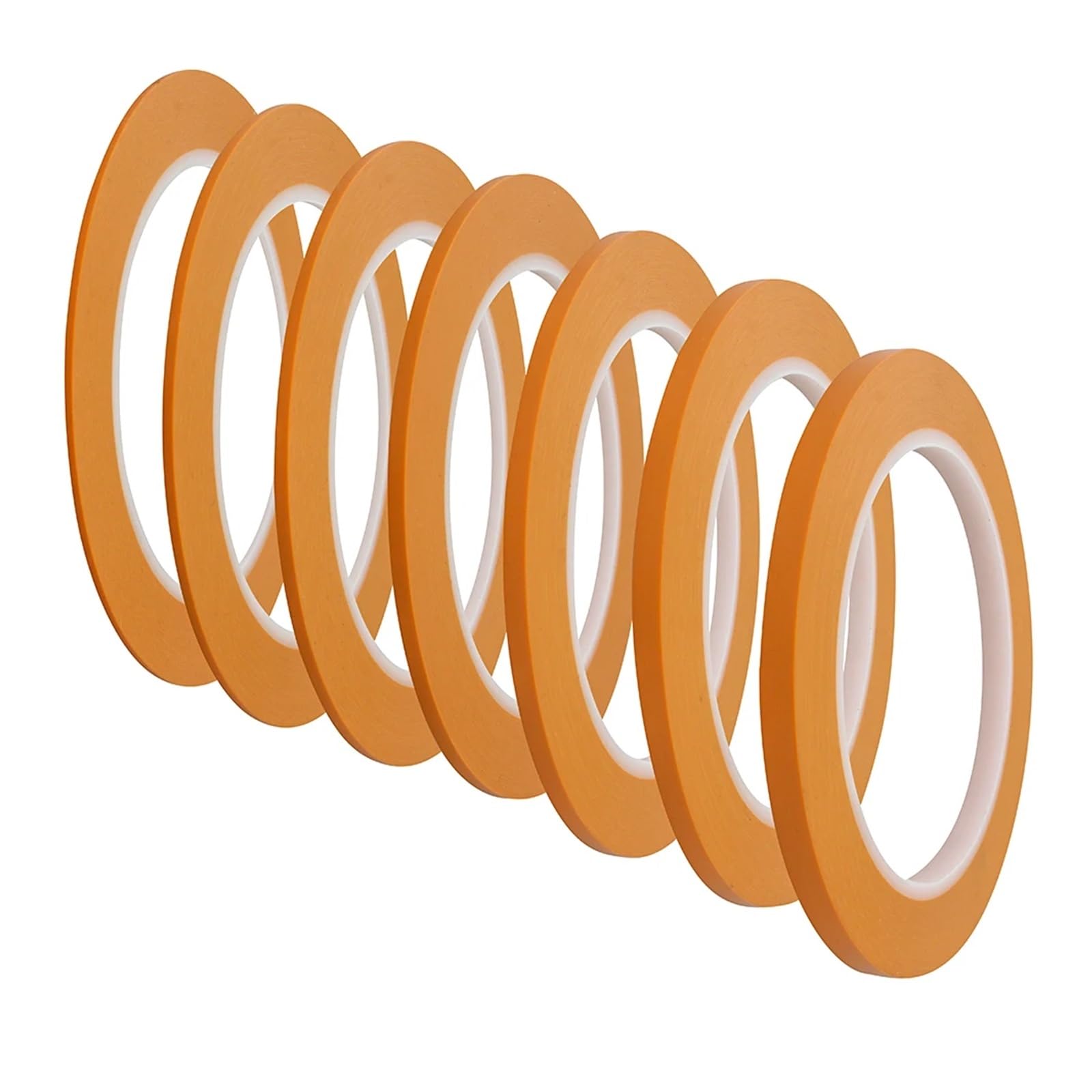 Nastro Adesivo Trasparente Nastro adesivo for mascheratura Fineline in vinile for auto Fineline Nastro adesivo for mascheratura Fineline for curve Arancione(6mm 5 Rolls)
