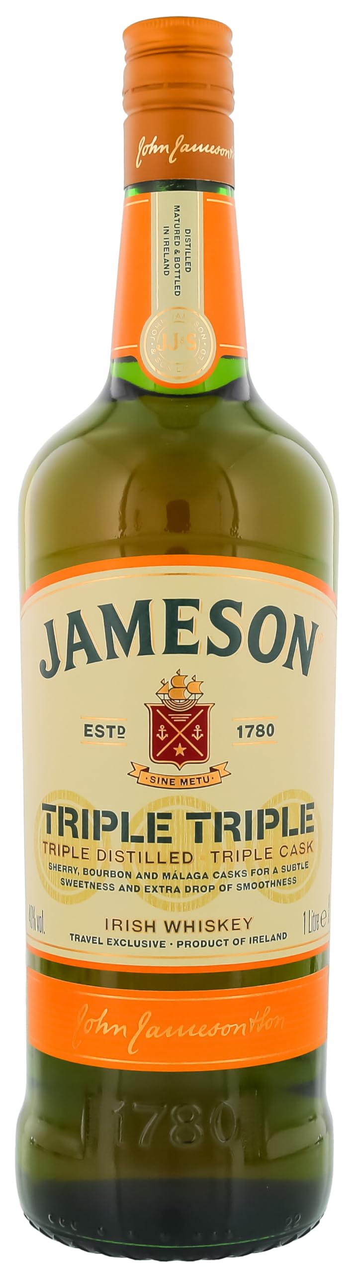 Jameson Triple Triple Irish Whiskey 1,0L Whisky (1 x 1.0 l)