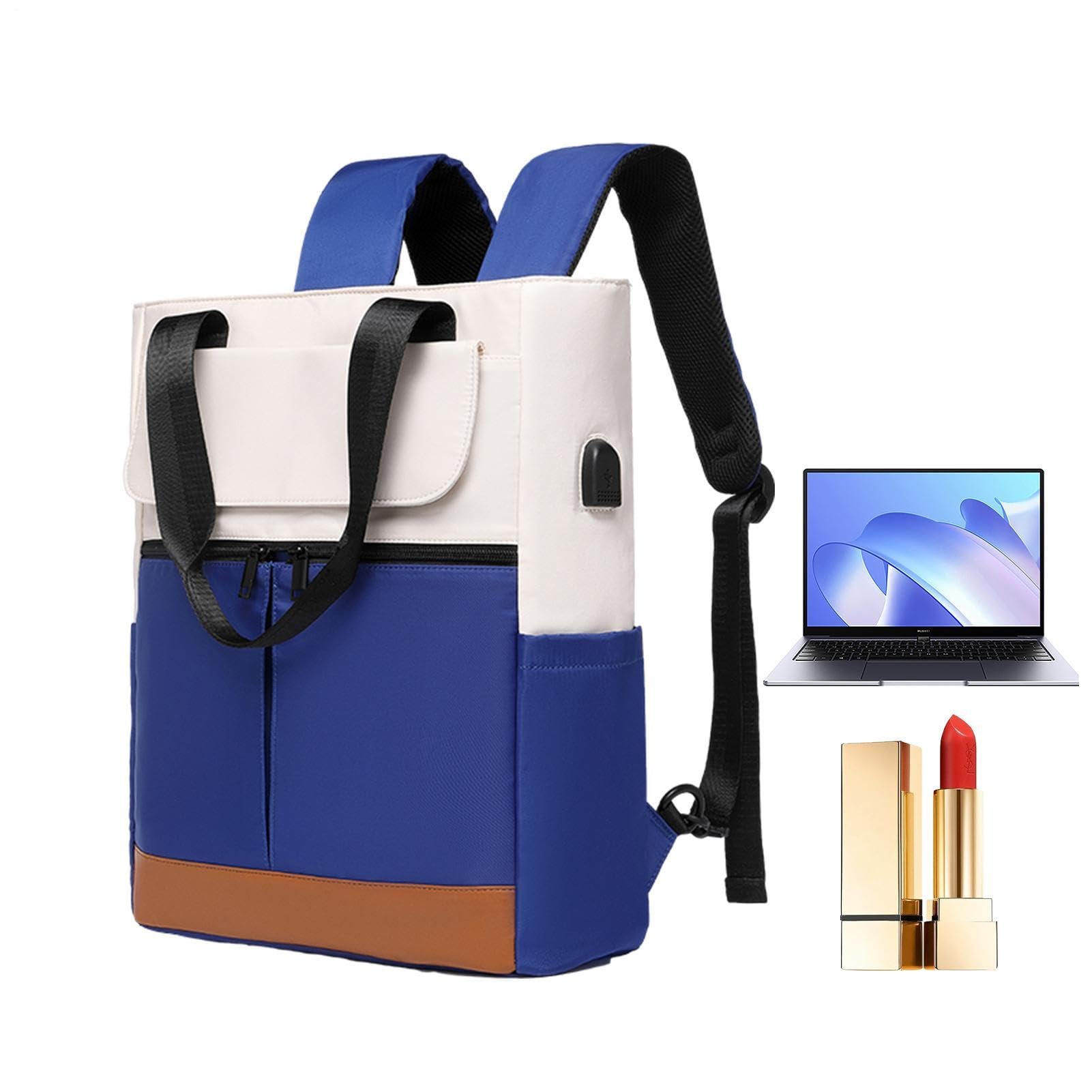 Zaino per laptop, zaino da viaggio - Grande zaino da trekking con porta di | ricarica USB - Zaino college, zaino casual, borsa da esterno, borsa per computer per uomo donna, Blu viola, se beskrivning
