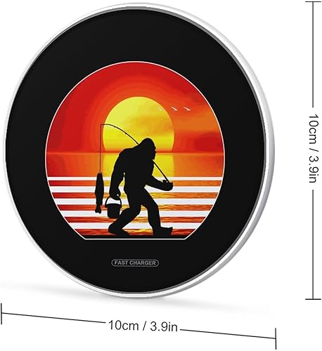 Miniatura 2 de Bigfoot Fishing Wireless Charger Pad 10W Fast Charging Pad Compatible with iPhone 15 14 13 12 Series Samsung Galaxy Series
