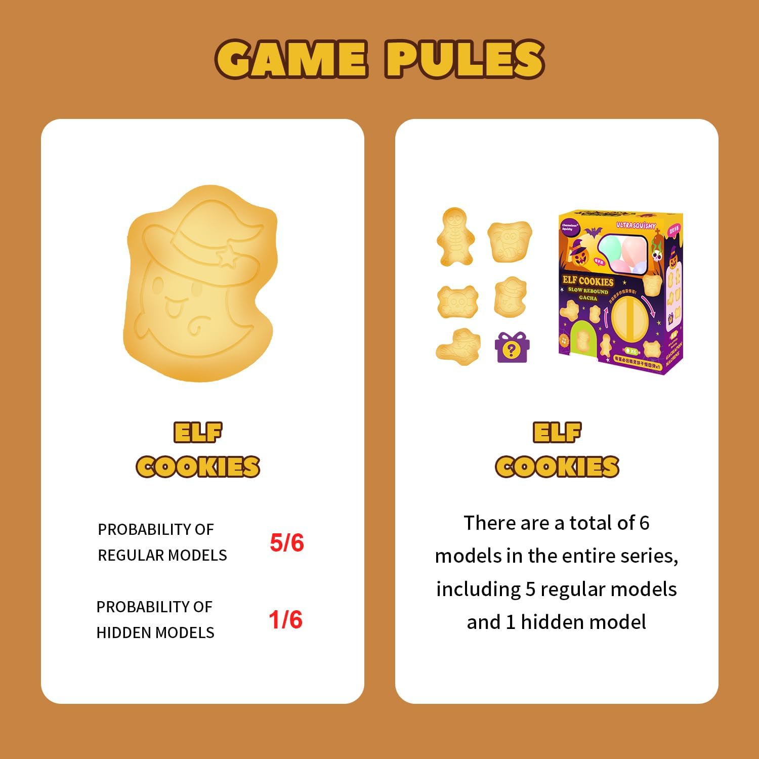6 Pcs Squeezable Biscuit Series Blind Box Figure, Multi-Purpose Capsule Toys, Reusable Stress Relief Simulation Squeeze Toy for Gift Party