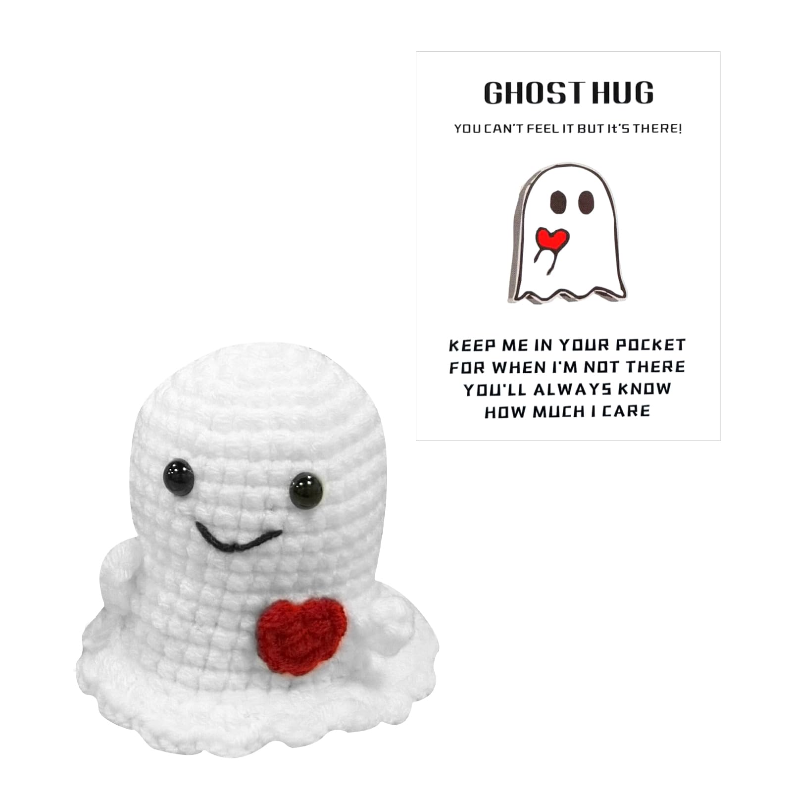 SPERMUOY Halloween Ghost Pocket Hug Glücksbringer,Halloween Positive Kartoffel Motivationsgeschenk für Hallowee-n,Geschenkidee für Frauen,Ideal als Sammlerpuppe