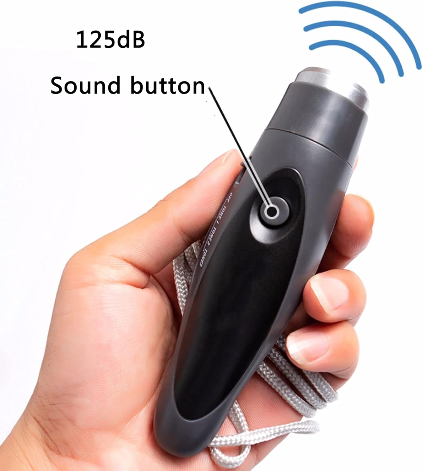 Whistle Emergency Electronic Whistle with Storage Bag Survival Whistle 120dB Referee Whistle Outdoor Emergency Whistle (Color : Gray)