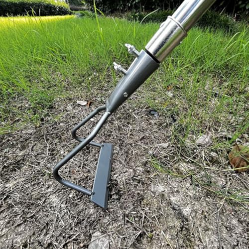 Binette de jardin avec poteaux réglables en acier pour enlever l'herbe