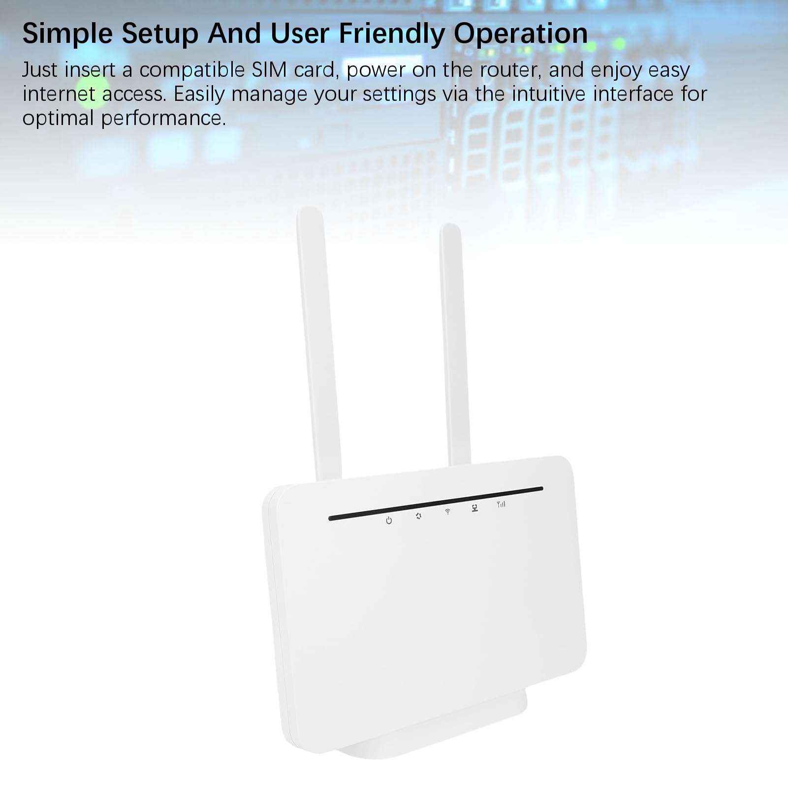 Cuifati Routeur WiFi 4G LTE, Routeur WiFi 6 Haute Vitesse 2.4G 300 Mbps, Internet sans Fil avec Emplacement SIM, pour la Maison, Portée de 200 M