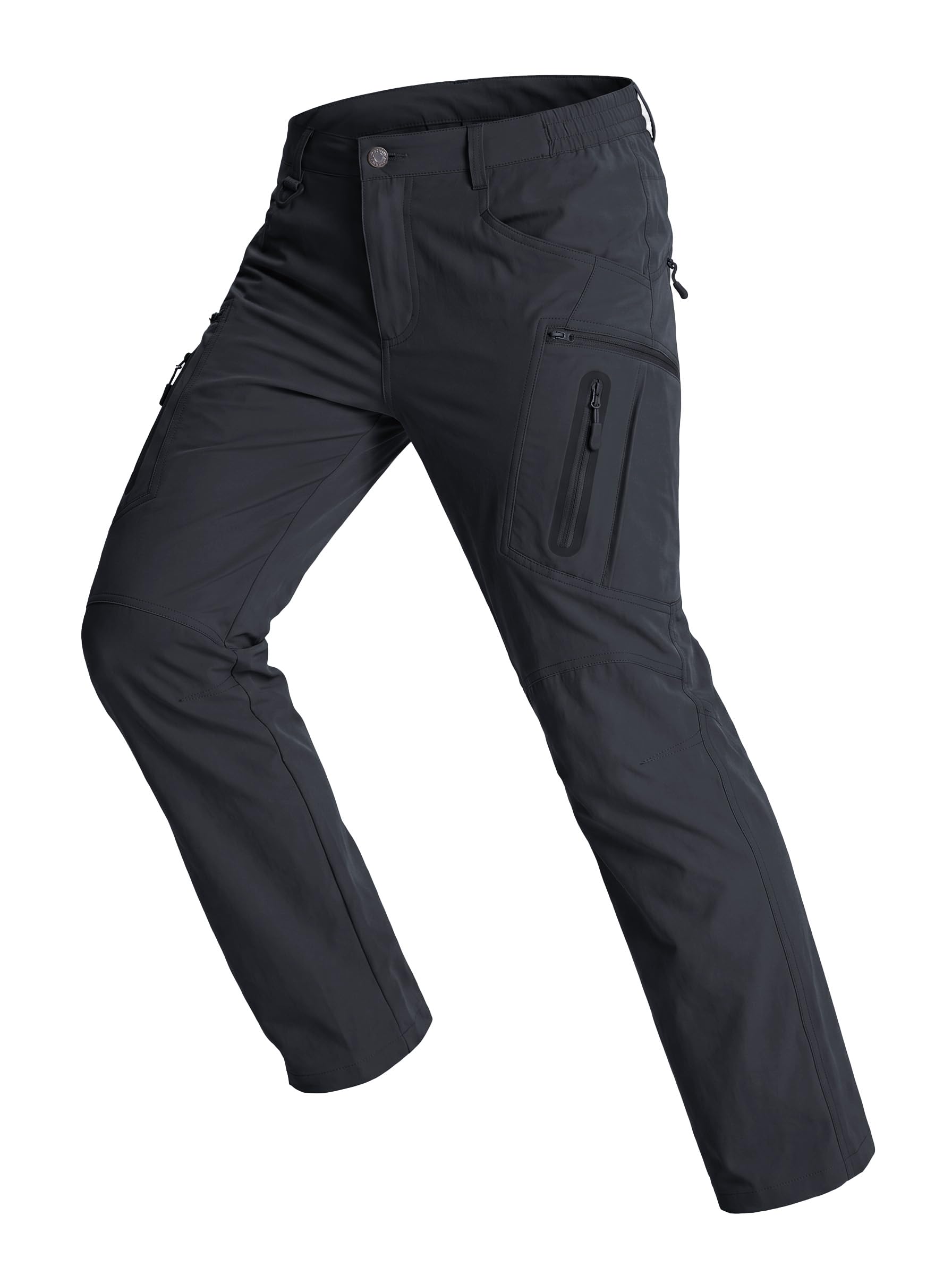 TACVASEN Wanderhose Herren Leichte Cargohose Outdoorhose Multi Taschen | Ripstop,Schnelltrocknend,Atmungsaktiv,Stretch,Wasserabweisend,Regenhose,Tactical,Militär,Wandern,Outdoor,Ganzjahreshose