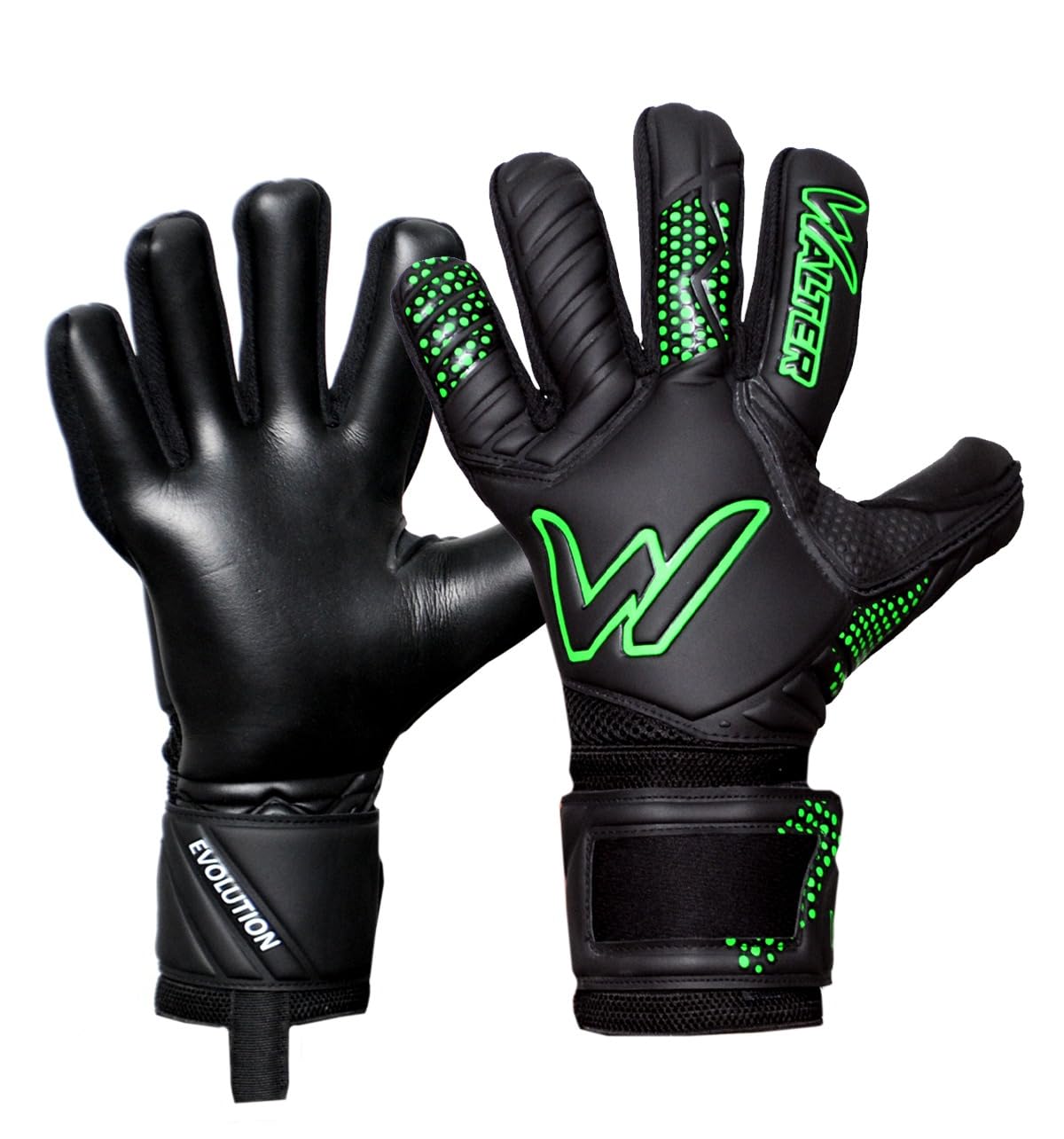 Gants de gardien de but Walter Evolution en finition Black-Green 9.5 - 3