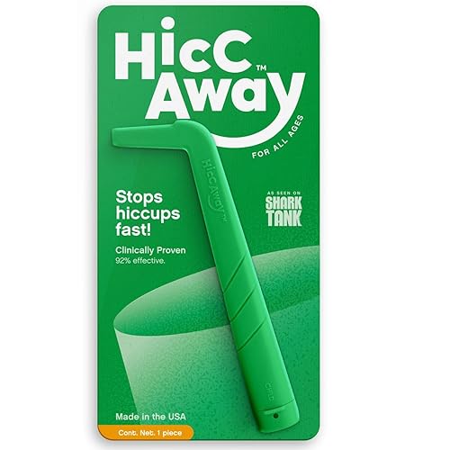 HiccAway Hiccup Straw - Stops Hiccups Naturally & Fast -