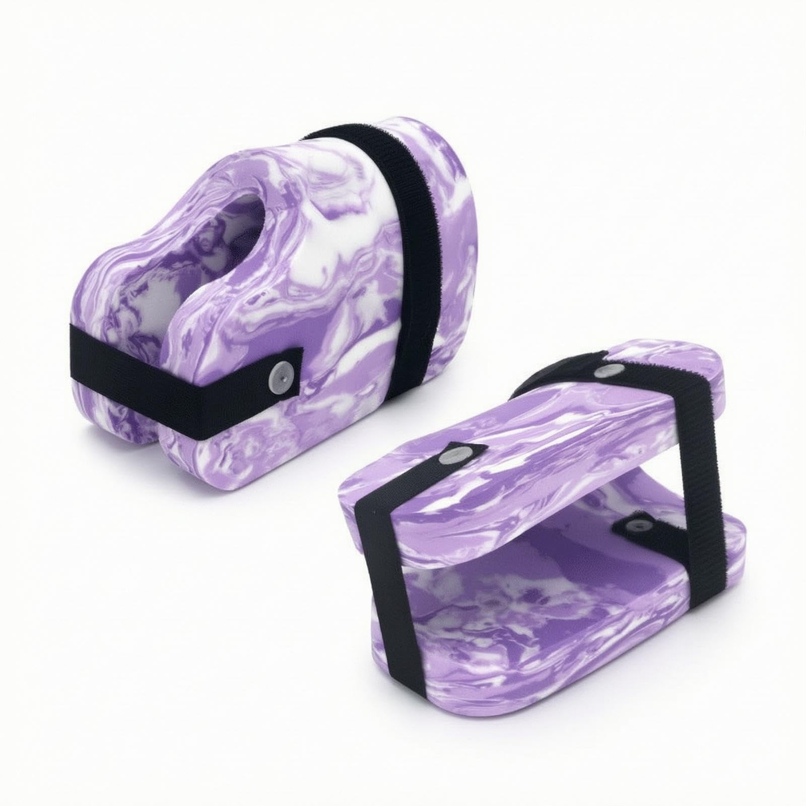 Swim Cuffs with Straps Adjustable Aquatic Leg Cuffs Soft Flotation Sleeves for Beginners, Swimmers, Pool Training Purple White Camo Short | Training Aids | Swimming | Water Sports-image-15