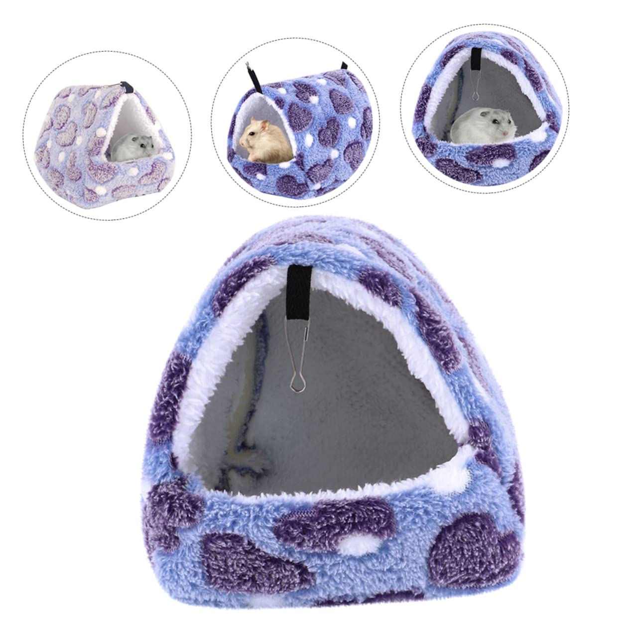 ABOOFAN 5stücke Hängematte Für Kleine Haustiere Winterliche Warme Hamsterhängematte Aus Weichem Material Geeignet Für Hamster Zwerghamster Frettchen Und Ratten Inklusive Aufhängung
