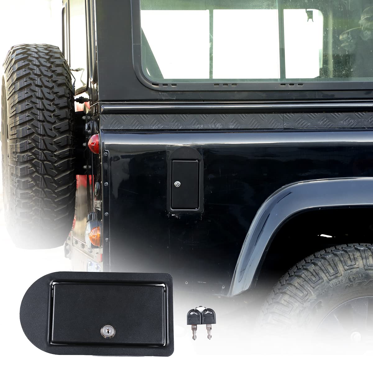 新品 Land Rover ディフェンダー 給油口 カバー 鍵付き