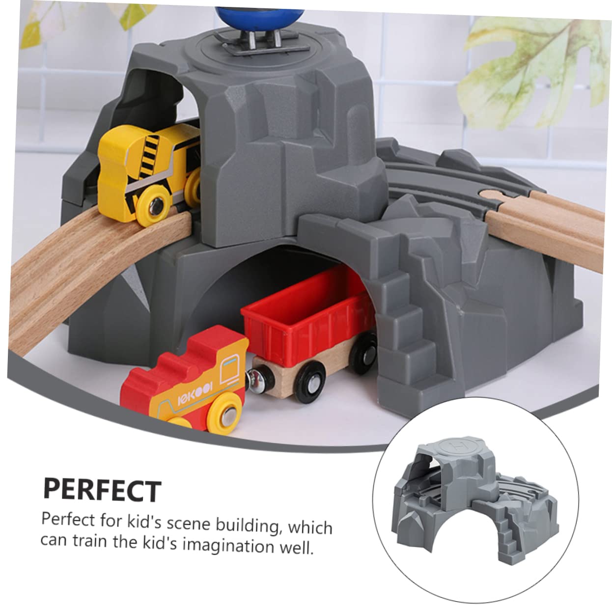 ORFOFE 1pc Railway Tunnel Model Toy for Boy Girl Plastic Train Cave Scene Accessory Lightweight Design for Imagination and Play for Railway Model Building